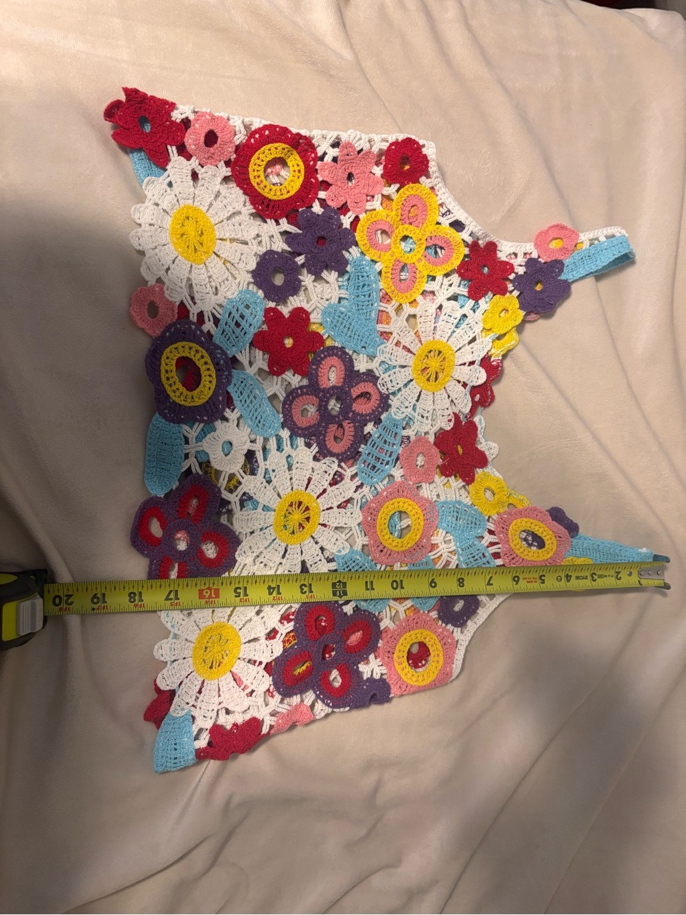 Colorful Crochet Floral Crop Top - Picture 5 of 6